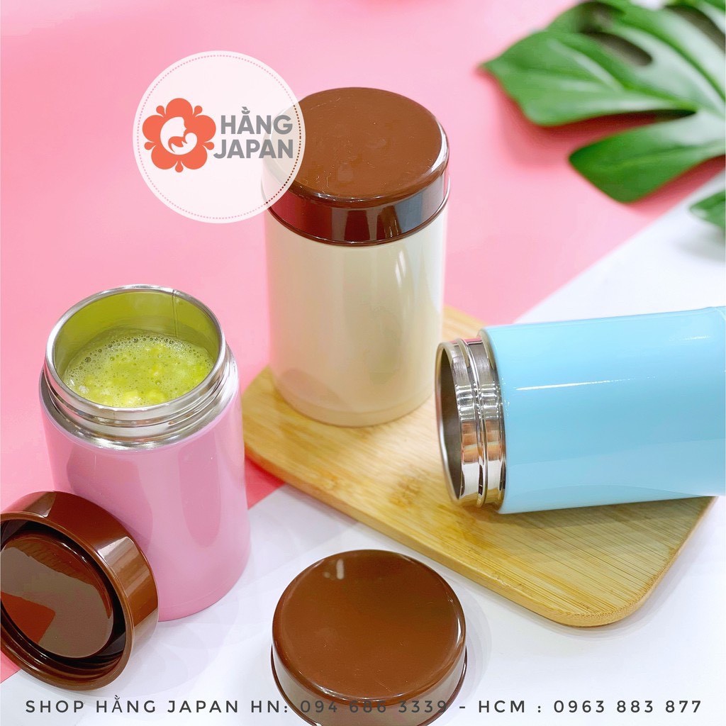 Bình ủ cháo giữ nhiệt siêu gọn nhẹ Stainless nội địa Nhật 260ml đủ màu