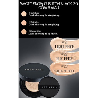 Phấn nước April Skin Magic Snow Cushion - Phấn nước che khuyết điểm Hàn Quốc | BigBuy360 - bigbuy360.vn