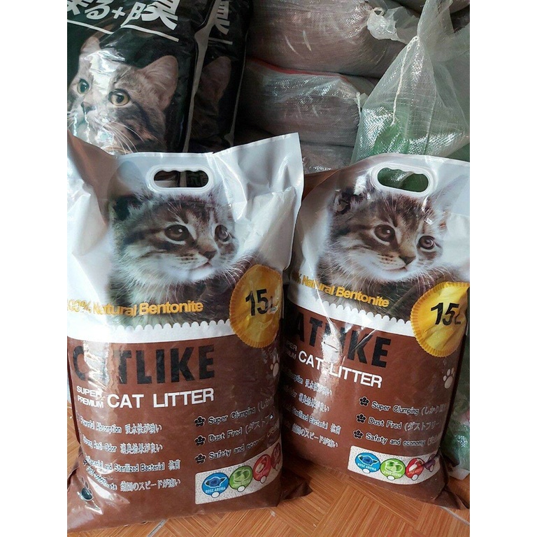 Cát Like cát vệ sinh cho mèo vón nhanh, khử mùi tốt 8L | 15L