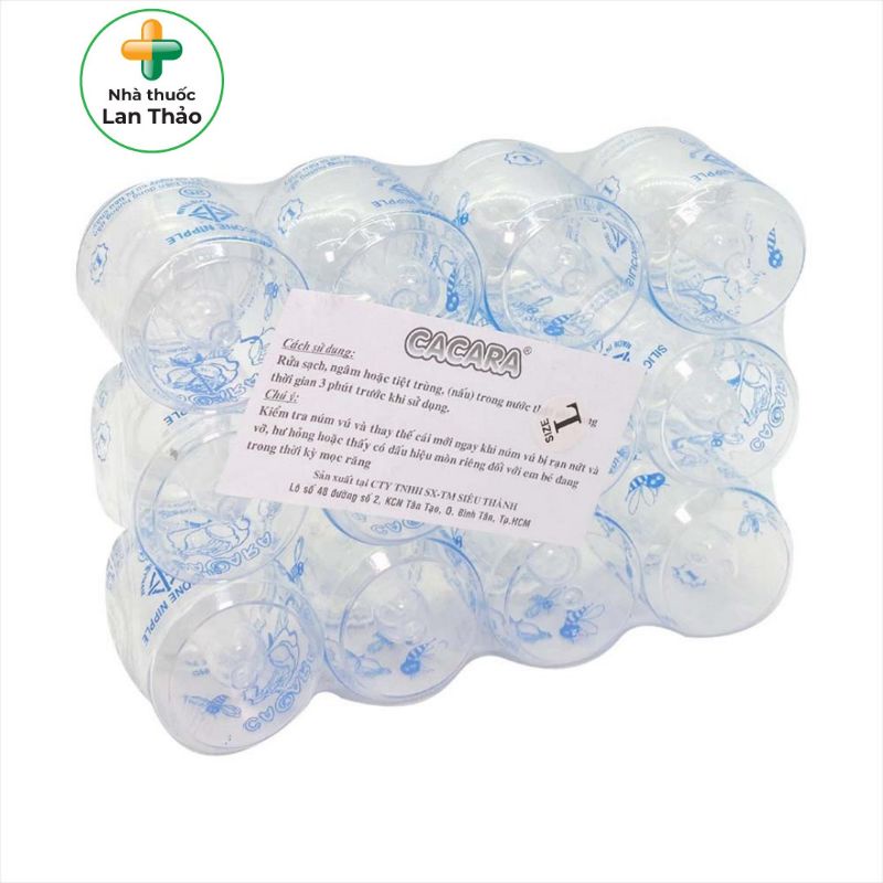 [lốc 12 cái] NÚM VÚ LY CACARA ĐỦ SIZE