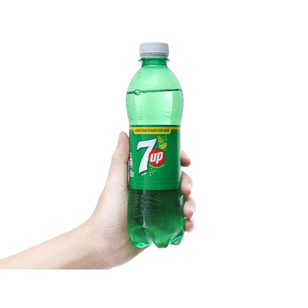 Lốc 6 Chai Nước Ngọt Có Gas 7UP - Seven Up vị Chanh Soft Drink Chai Nhựa PEP 390ml Date Luôn Mới