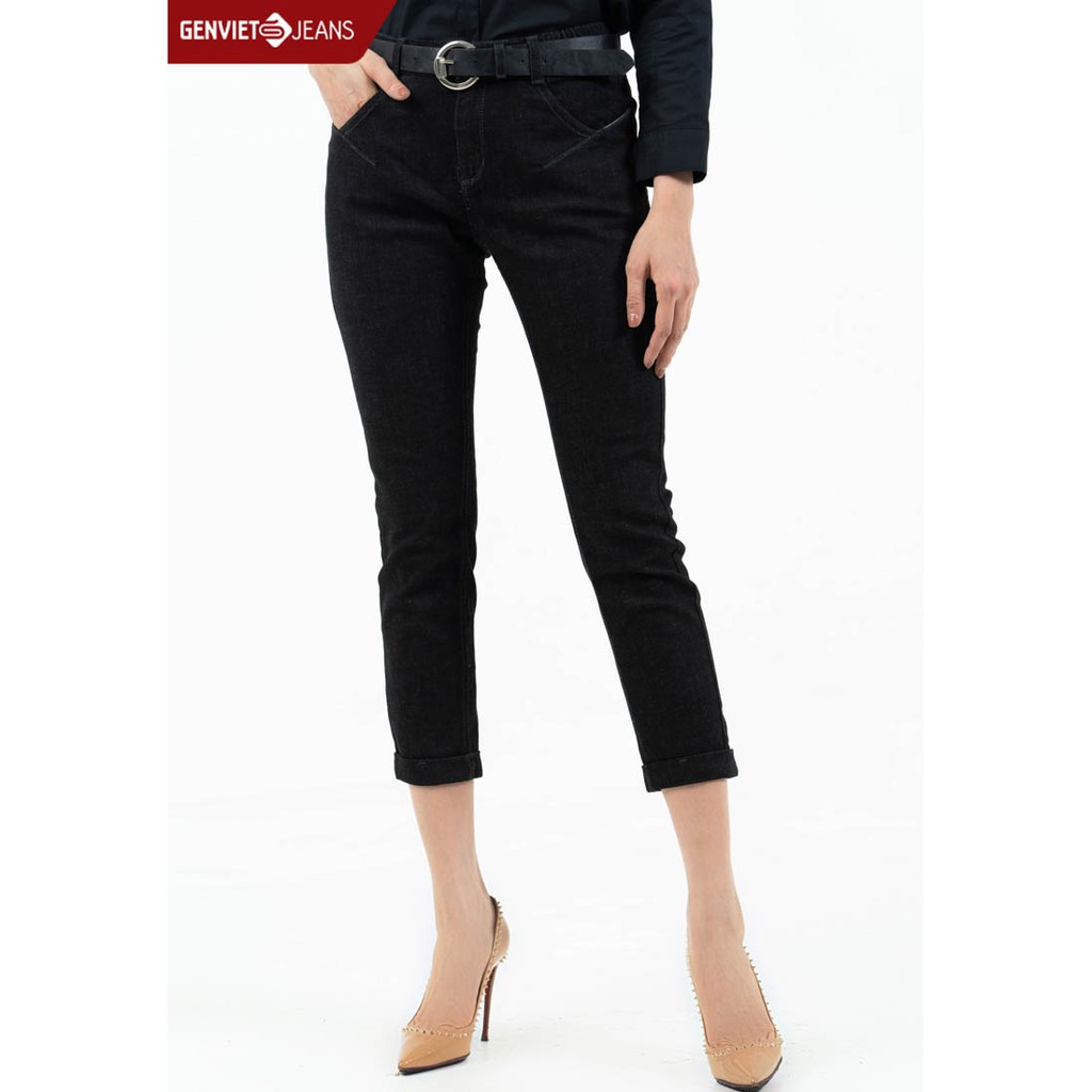 [Mã FASHIONMALLT4 giảm 15% đơn 150k] Quần dài Jeans Nữ DQ107J768 GENVIET