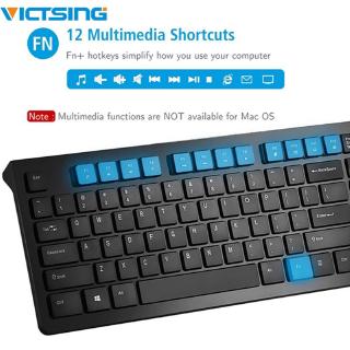 [HOT] VICTSING Upgrade Wired Computer USB Keyboard with 104 Keys Foldable Stands
