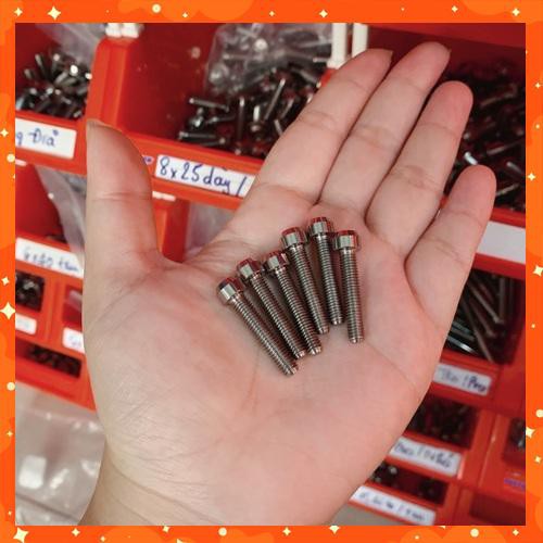 SỐC - ỐC TITAN 5x25 TRỤ GR5 bắt nhiều vị trí xe máy CLICK NHANH