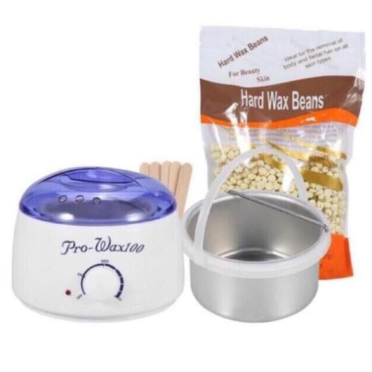  ComBo Nồi Nấu Sáp Wax Lông Và 100gr Sáp Hard Wax Beans + 10 que | BigBuy360 - bigbuy360.vn