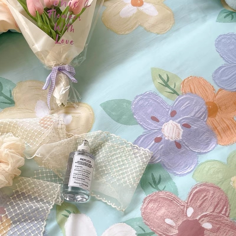Set Bộ Vỏ Cotton Living Hoa Sắc Màu _ Chất Cotton Mát, Thấm Hút _ Shinbedding