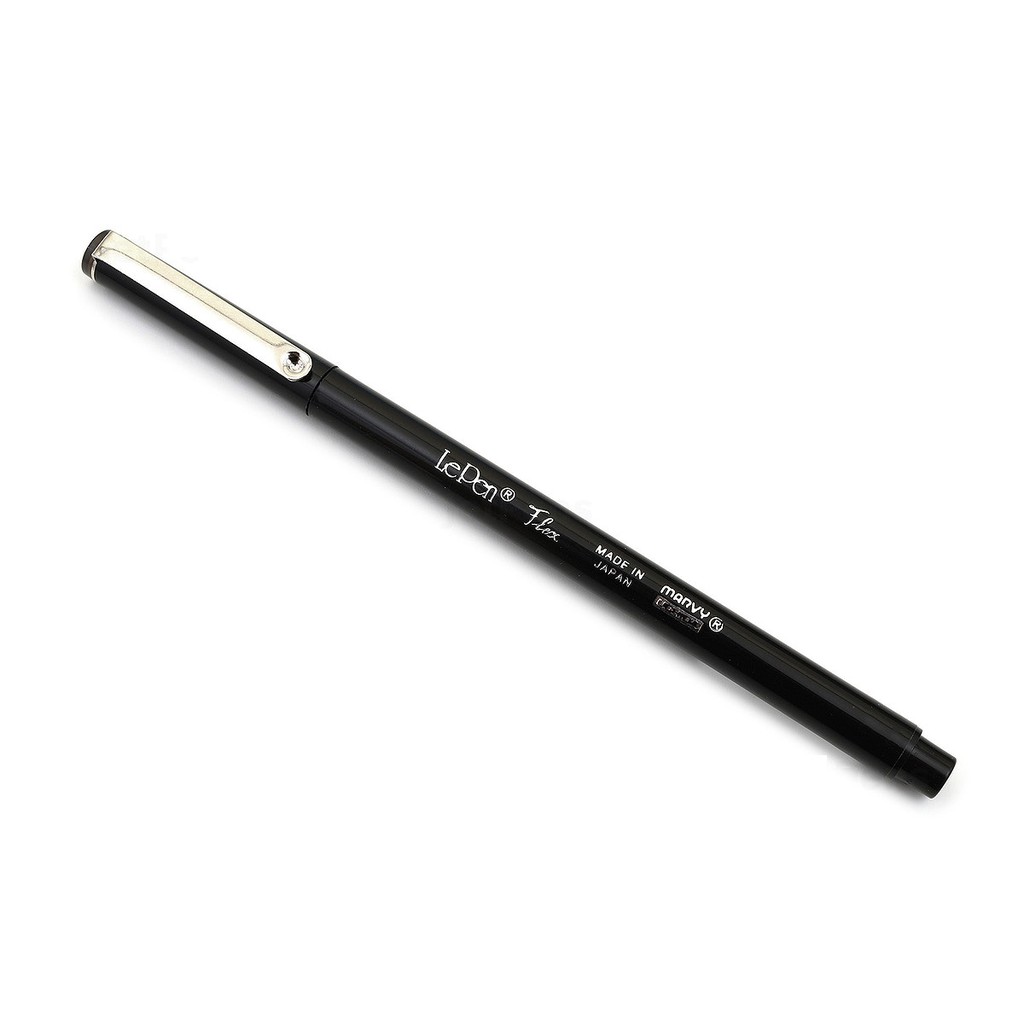 Bút lông đầu cọ viết calligraphy Marvy Le Pen Flex Brush Pen - Màu đen (Black)