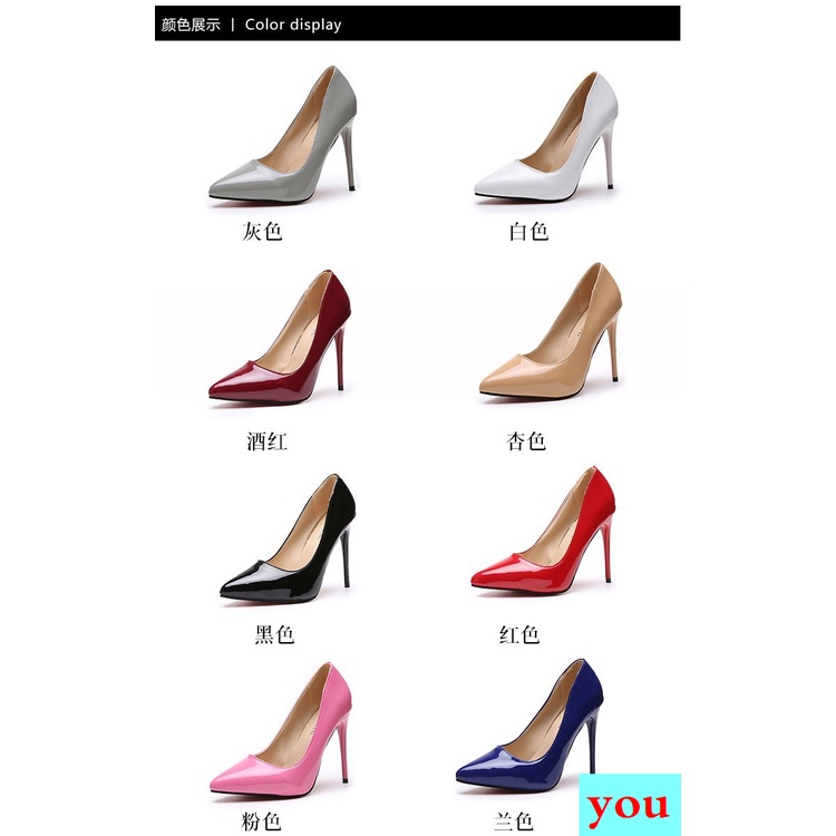 Giày Cao Gót Size Lớn 41 42 12cm Zhuan35-44 Thời Trang Dành Cho Nữ