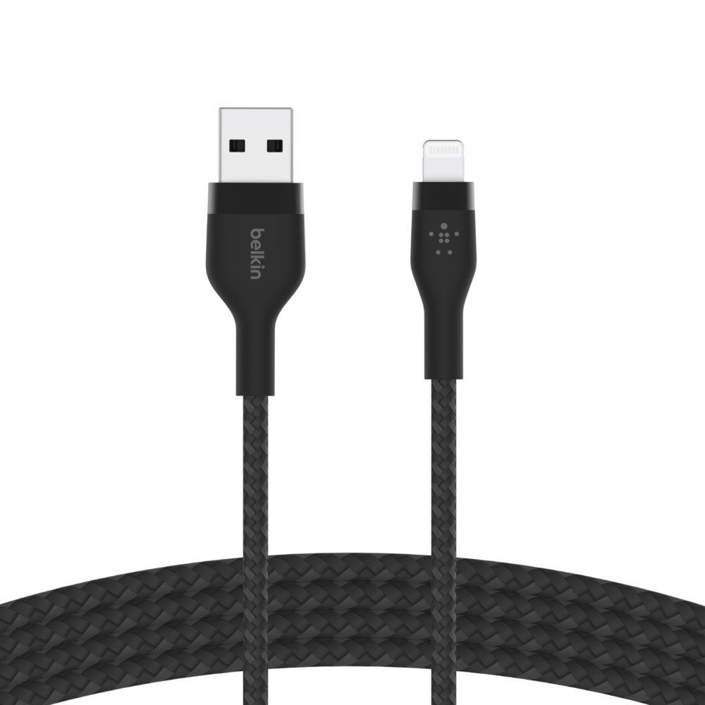 Cáp sạc Lightning BOOST↑CHARGE™ PRO Flex Belkin vỏ silicon bọc dù 60W 1M - Bảo hành 5 năm - CAA010bt