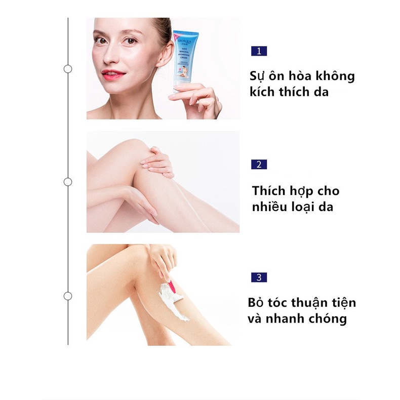 Kem tẩy lông nách vùng kín lông chân không gây kích ứng kem tẩy lông toàn thân sản phẩm chăm sóc da dịu nhẹ BIOAQUA Thích hợp cho da nhạy cảm