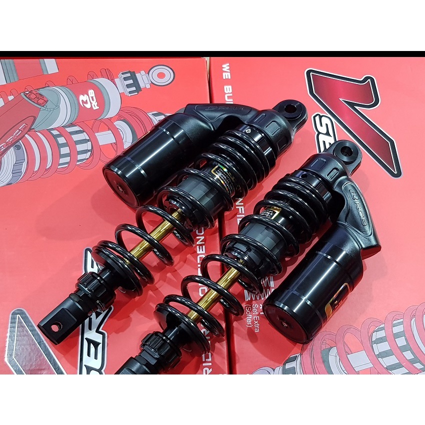 Phuộc RCB Racing Boy Bình Dầu VS Gắn Cho Airblade AB, SH Ý, PCX, Dylan Chính Hãng - Đen ty vàng