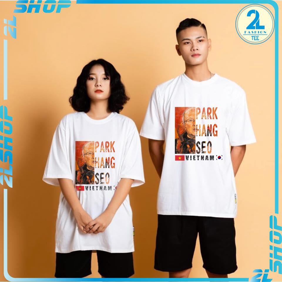 Áo Thun tay lỡ in hình  HLV PARK HANG SEO , áo phông unisex form rộng nam nữa hot trend