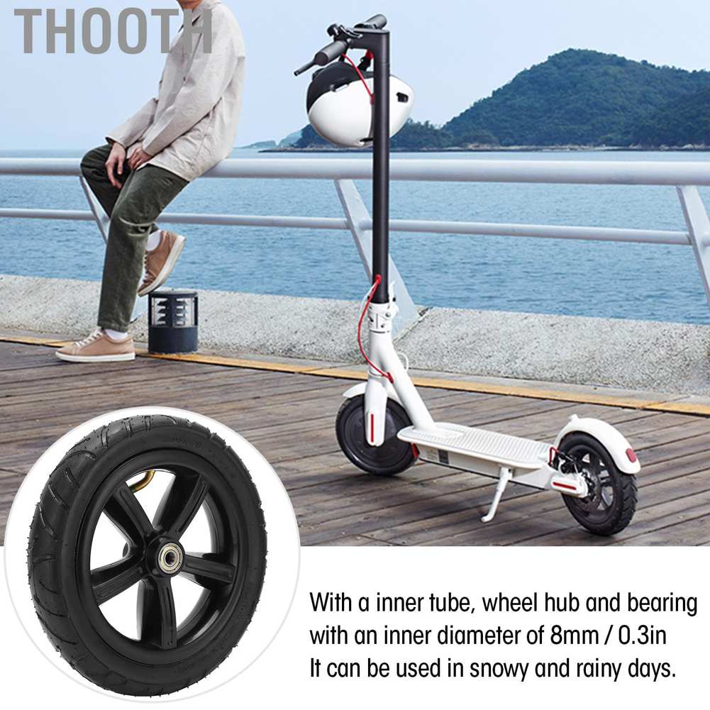 Bánh Xe Nén Khí 8 Inch 200x45 Kèm Ống Trong Và Ổ Bi Cho Xe Điện