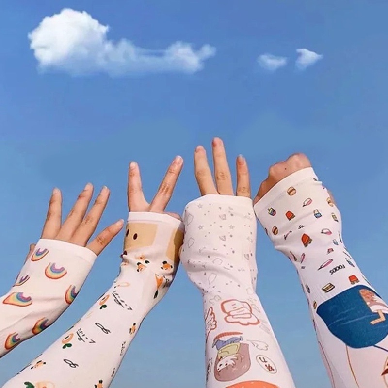 Găng Cánh Tay Chống Nắng Và Tia Uv Có Lỗ Thoáng Khí Bảo Vệ Ngón Tay Cái