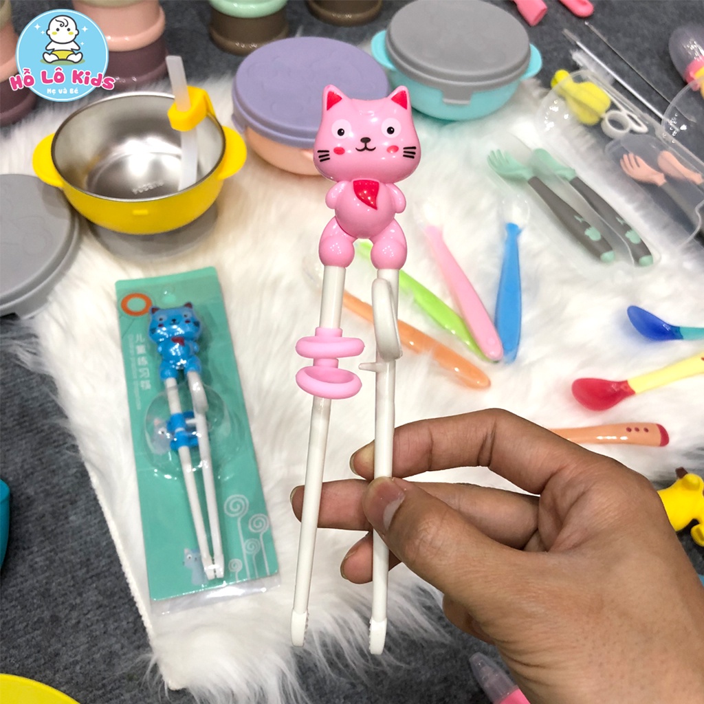 Đũa tập ăn cho bé xỏ ngón tập gắp đồ ăn hình thú Hồ Lô Kids
