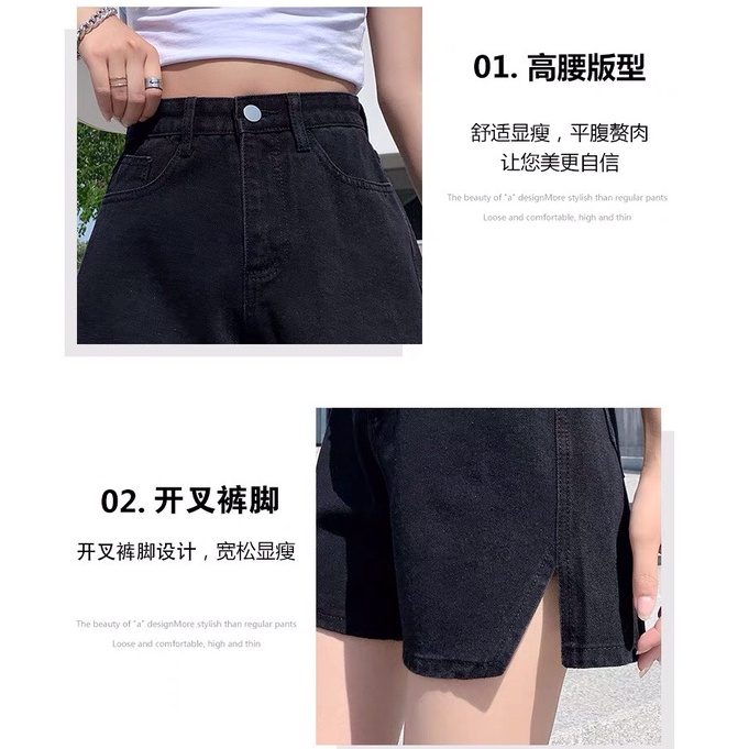 Quần Shorts Jean Nữ Xẻ Gấu Cá Tính TDSHOP Quần Shorts Bò Lưng Cao Một Khuy Cao Cấp Hottrend