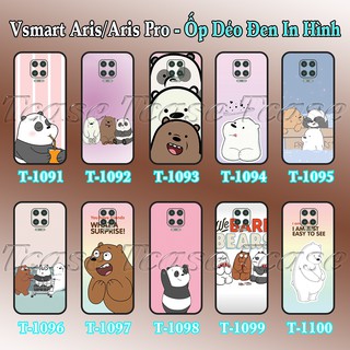 Ốp lưng Vsmart Aris/ Aris Pro dẻo đen in hình Ba Chú Gấu Vui vẻ