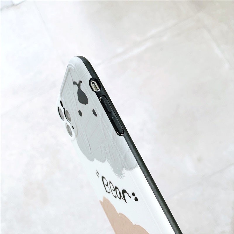 Ốp lưng iphone Gấu Socola IMD dày dặn viền nổi 5/5s/6/6plus/6s/6splus/7/7plus/8/8plus/x/xr/xs/11/12/pro/max/plus/promax | BigBuy360 - bigbuy360.vn