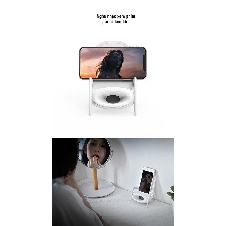 Đế sạc không dây kiêm giá đỡ điện thoại sạc không dây các dòng smartphone sạc nhanh 15W