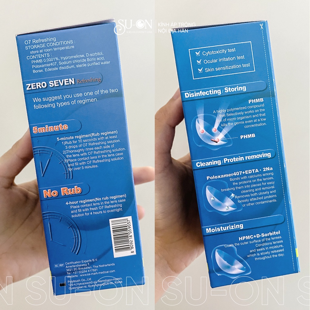 Dung Dịch Nước Ngâm Kính áp tròng Zero Seven 120ml