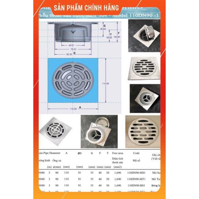 (SALE) phễu thoát sàn chống hôi inox304 mờ, phễu thoát nước, phễu thu sàn_ hàng đúc