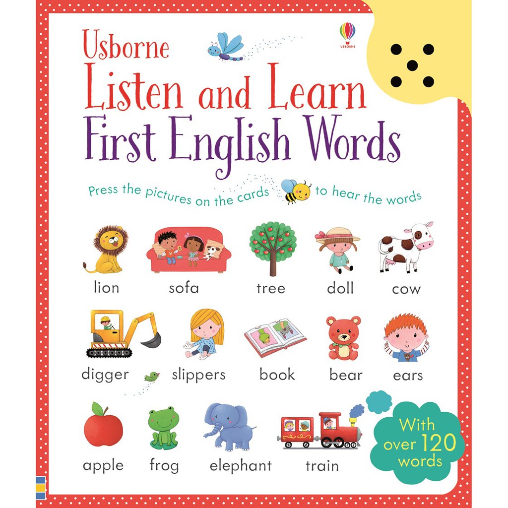 Sách Tiếng Anh Usborne Listen And Learn First English Words - Có Âm Thanh giúp trẻ em tập phát âm chuẩn