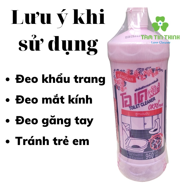 Nước tẩy bồn cầu nhà vệ sinh okay pink Thái Lan sản phẩm làm sạch cho mọi nhà