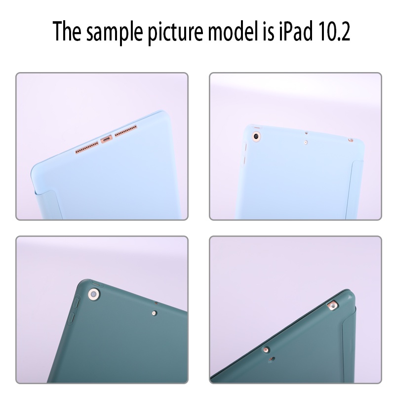 Bao da máy tính bảng bằng silicon có ngăn đựng bút thích hợp cho iPad 8/7/6/5/10.2/air 4/3/2/1/pro 10.5/11/mini 4/5