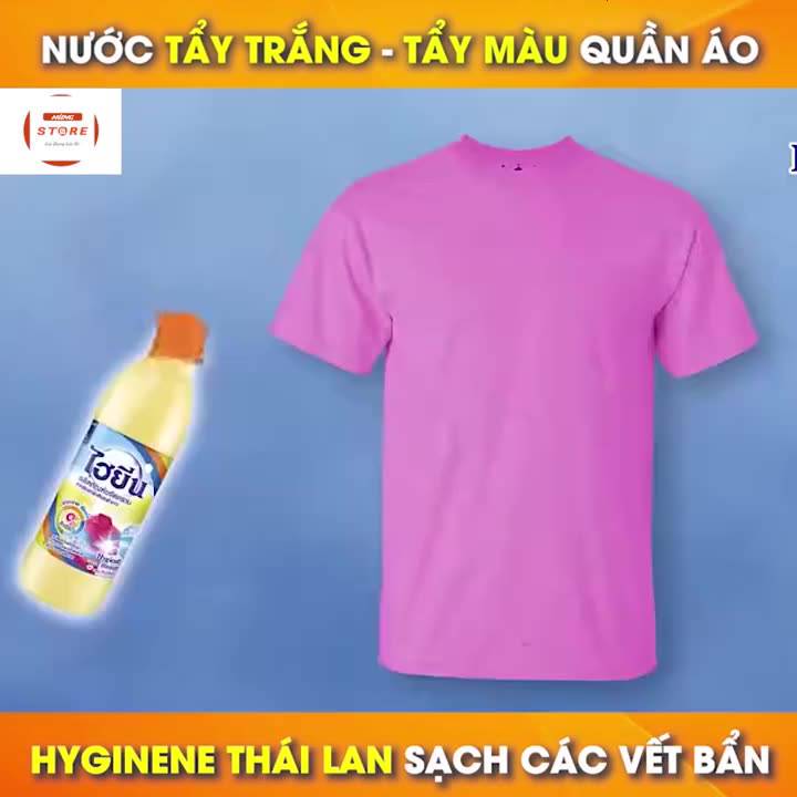 Tẩy trắng quần áo Hygiene tẩy quần áo trắng áo màu nhập khẩu Thái Lan 250ml