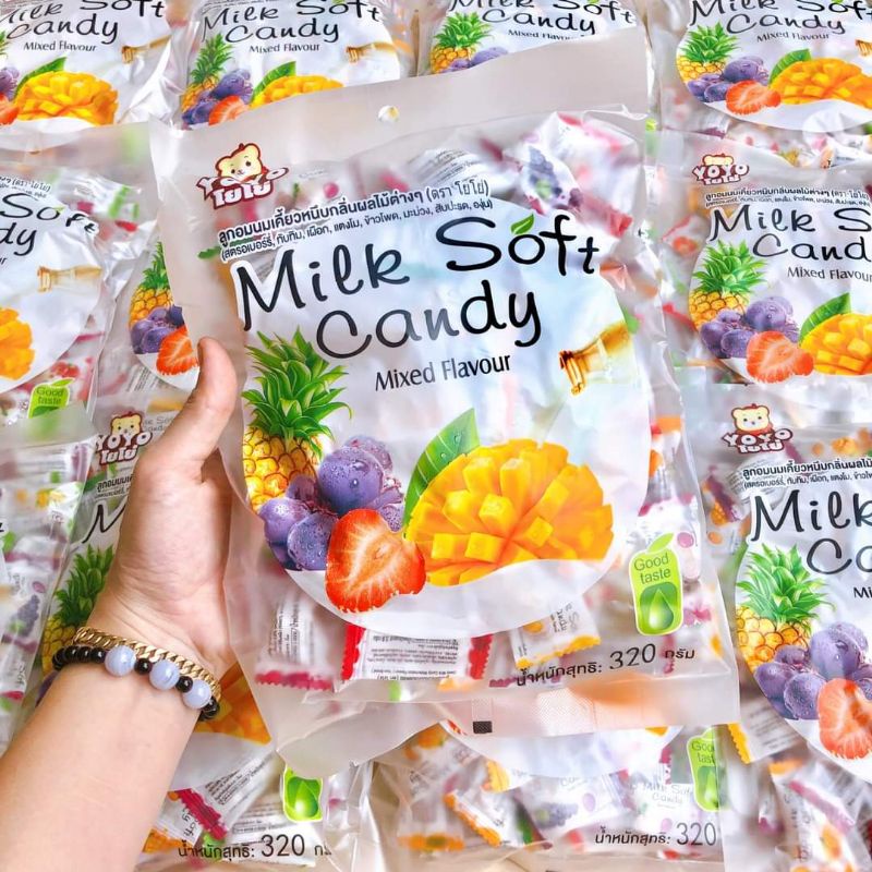 Kẹo dẻo trái cây Milk Soft Canday mix thái lan