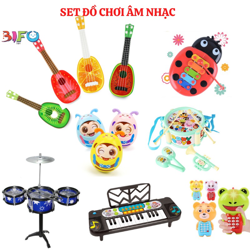 Combo đồ chơi có âm thanh cho trẻ sơ sinh và trẻ nhỏ phát triển tư duy âm nhạc