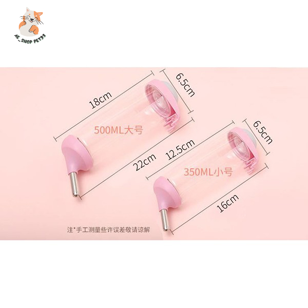 Bình nước treo chuồng - Bình bi gắn lồng cho chó mèo