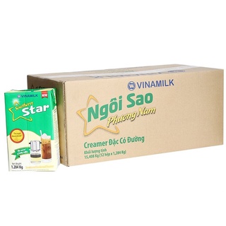 SỈ THÙNG_Thùng 12 hộp Sữa Đặc có đường Ngôi sao Phương Nam Xanh lá hộp 1,284kg