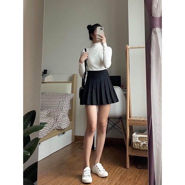 Áo giữ nhiệt thun tăm lót bông cổ 3 phân 4 màu Vintage