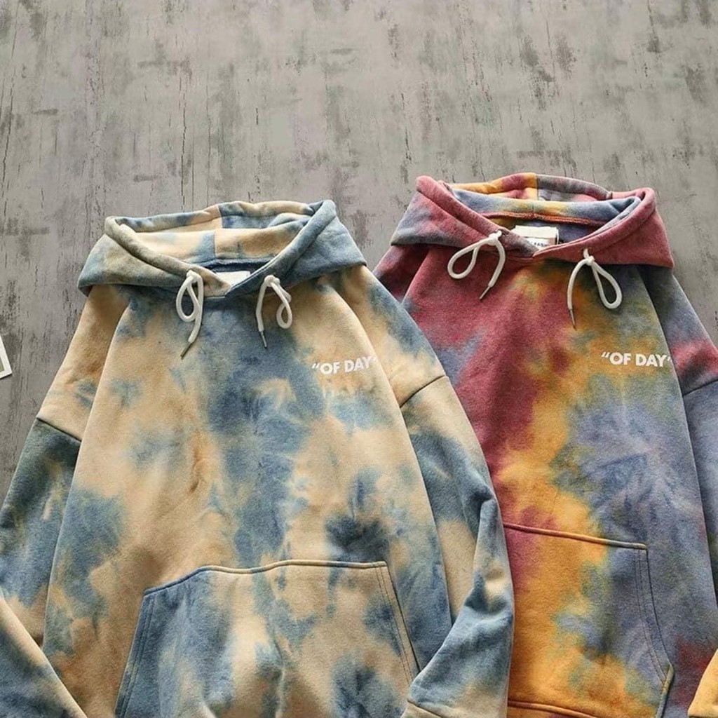 [Mã 12FASHIONSALE1 giảm 10K đơn 50K] Hoodie nam đẹp loang "OF DAY" hot trend 2 màu cực đẹp | BigBuy360 - bigbuy360.vn