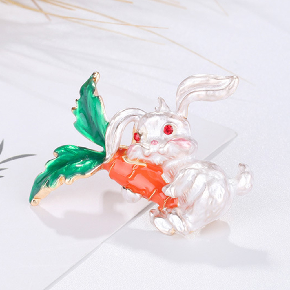 Ghim Cài Áo Hình Thỏ Và Củ Cà Rốt Đáng Yêu