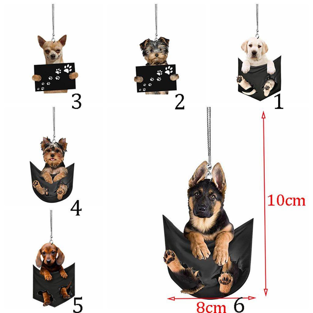 Phụ Kiện Trang Trí Nhà Cửa / Xe Hơi Hình Chú Chó Bằng Acrylic Dễ Thương Xinh Xắn