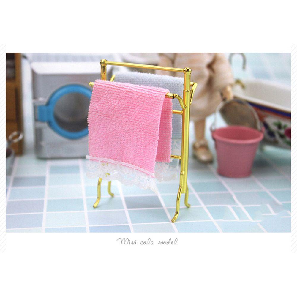 RAINBOW Mô Hình Giá Treo Khăn Tắm Mini Tỉ Lệ 1: 12 Trang Trí Nhà Búp Bê