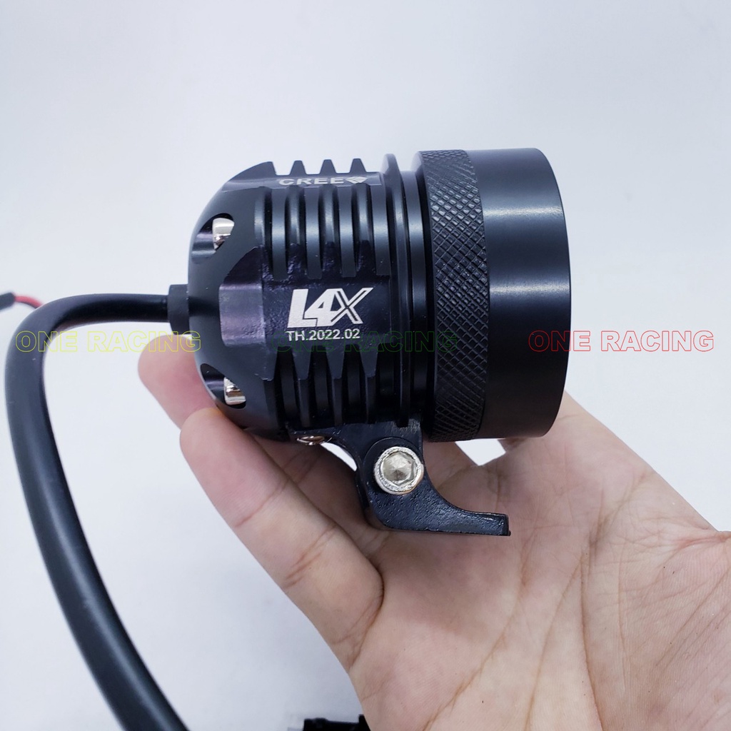 Đèn trợ sáng l4x xe máy siêu sáng 40W vỏ hợp kim Tặng công tắc  on/off full bộ