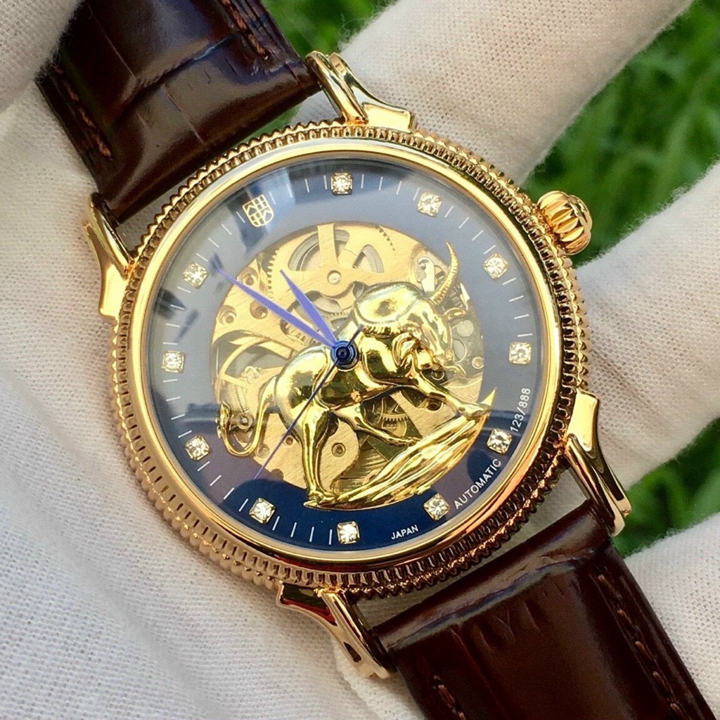 Đồng hồ cơ nam dây da máy cơ tự động không dùng pin cao cấp | BigBuy360 - bigbuy360.vn