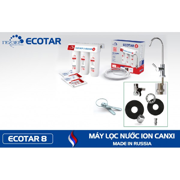 Máy Lọc Nước Geyser ECOTAR 8 Không Dùng Điện, Không Nước Thải - Made in Russia