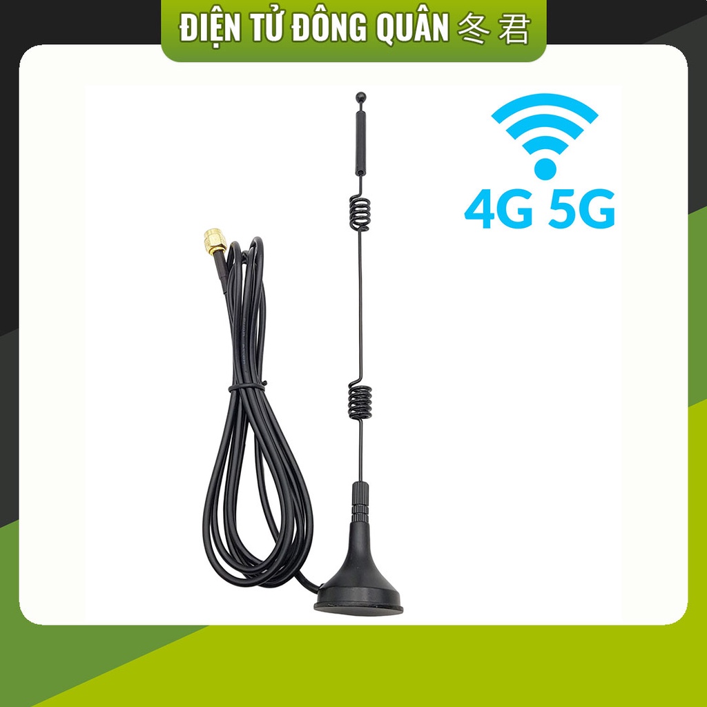 Anten WiFi băng tần kép 2.4G 5G, anten cốc hút 5.8Ghz 12dBi SMA