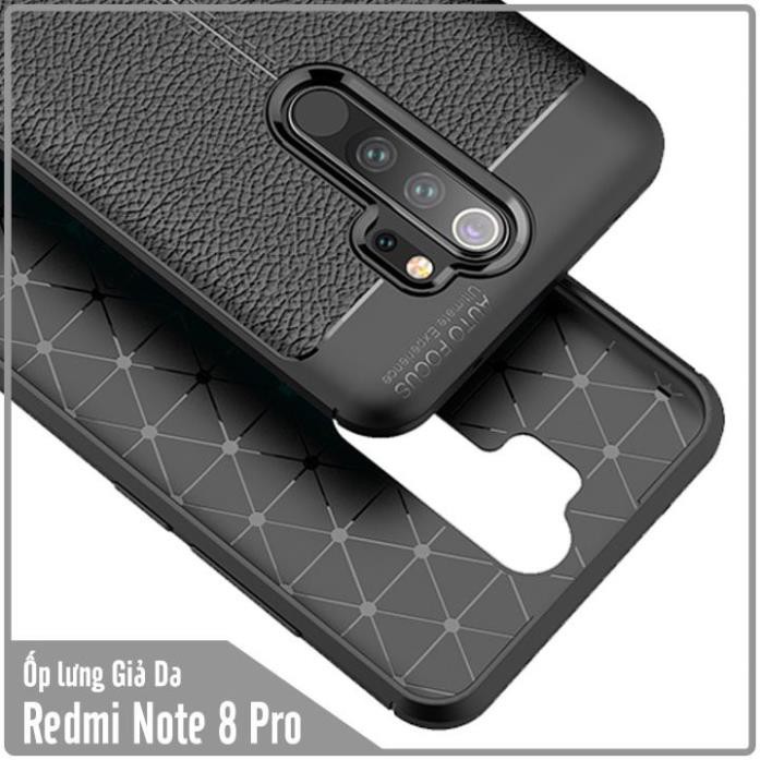 Ốp lưng Redmi note 7/ Redmi note 7 pro/ Redmi note 8 pro Dẻo vân da đen Auto Forcus siêu bền, chống trơn, chống vân tay