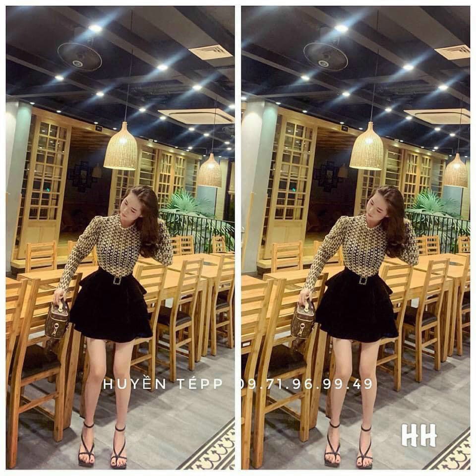 Chân Váy Nhung Tầng Siêu Hot