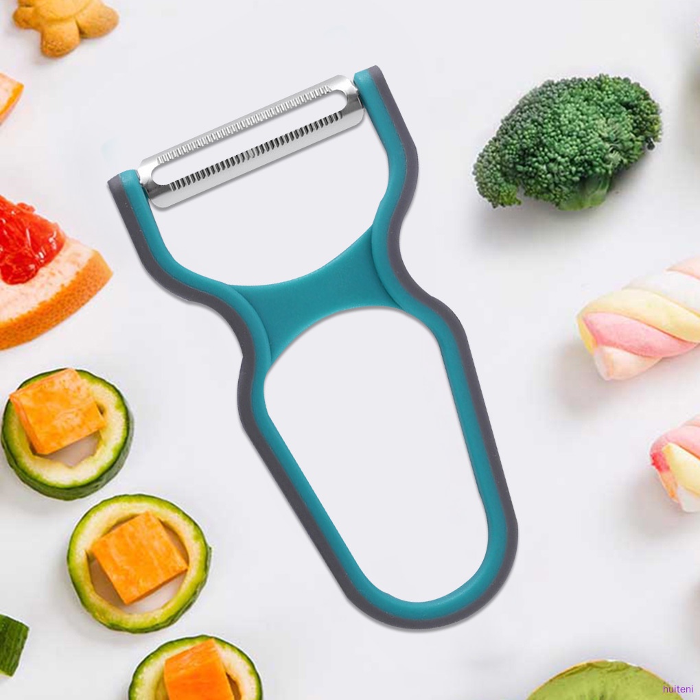 Set 3 Dụng Cụ Gọt Vỏ Rau Củ Bằng Thép Không Gỉ Chống Trượt Màu Sắc Ngẫu Nhiên