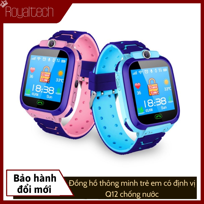 Đồng hồ thông minh trẻ em có định vị Q12 chống nước có bảo hành