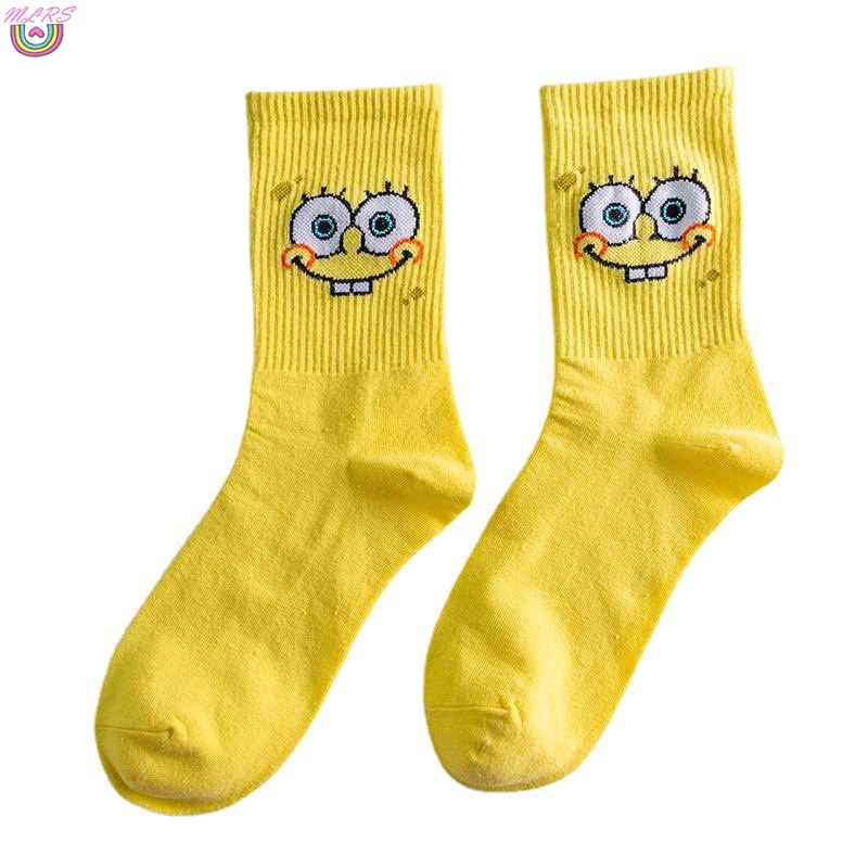 Vớ Cotton Thoáng Khí In Họa Tiết Hoạt Hình Dễ Thương Cho Tuổi Teen