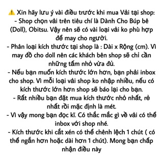 Vải Denim Mỏng cho Búp bê, Doll, Obitsu