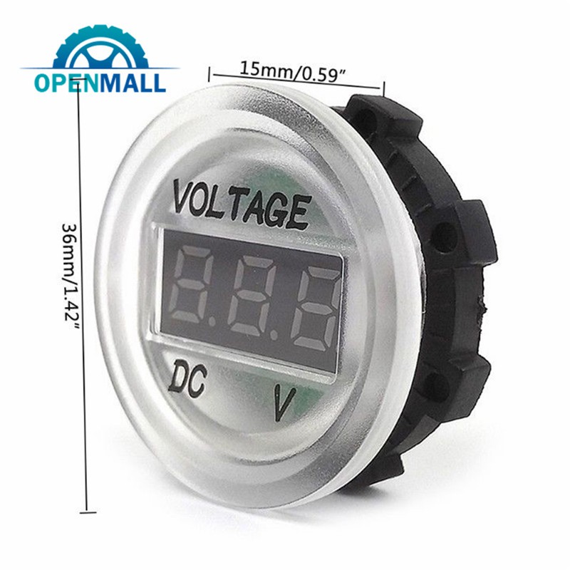 Vôn Kế Dc 5V-48V Màn Hình Led Cao Cấp Cho Xe Mô Tô