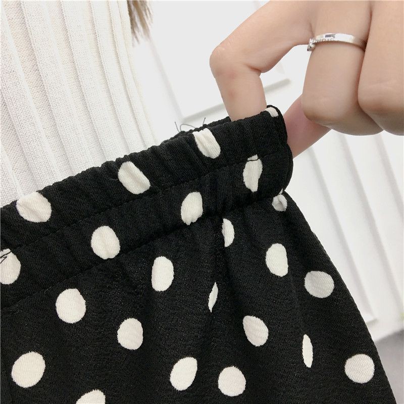 [Baywellfashion]Quần ống rộng kẻ sọc xẻ tà thanh lịch cho nữ | BigBuy360 - bigbuy360.vn